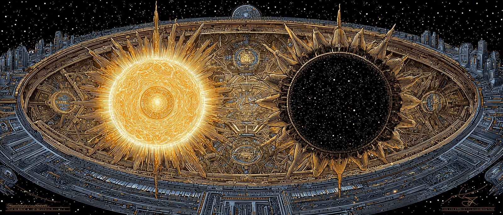 Solar Dyad origins: Visible Sun and Black Sun