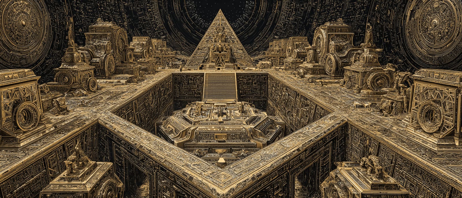 Ancient solar authority architecture rooted in the Black Sun field