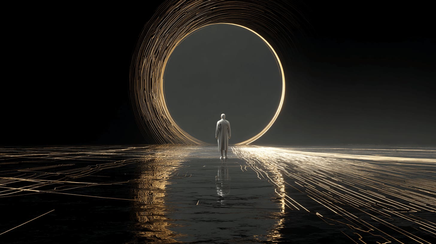 The Gate as phase interface between projection and recursion