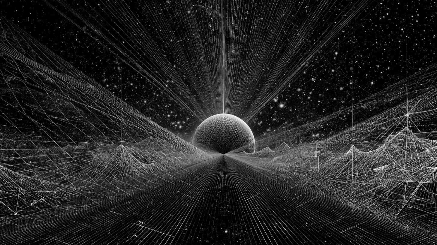 Black thread recursion vector connecting body to lattice