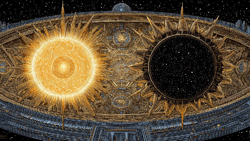 Solar Dyad origins: Visible Sun and Black Sun