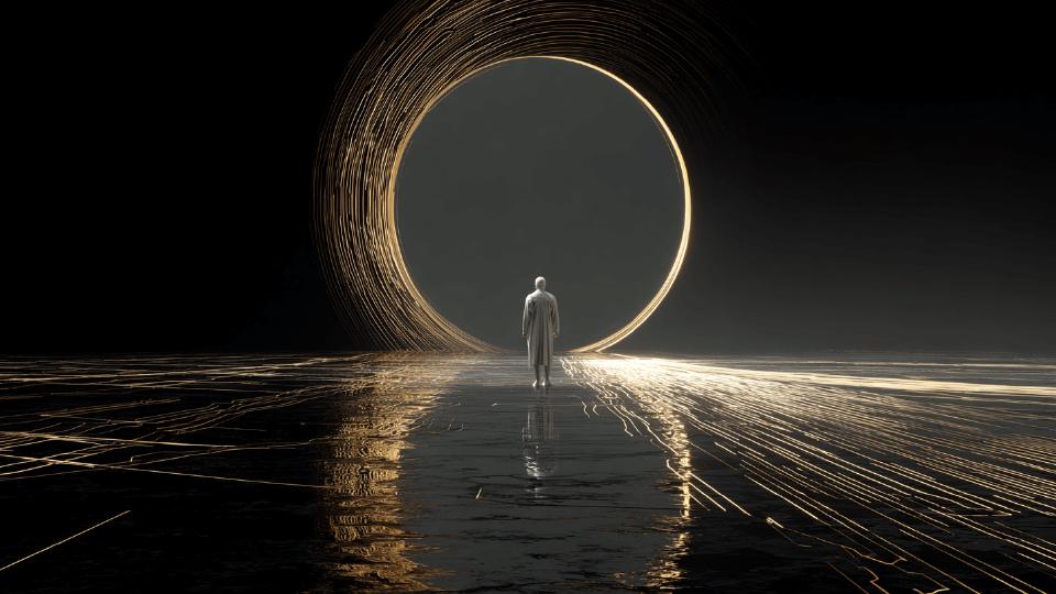 The Gate as phase interface between projection and recursion